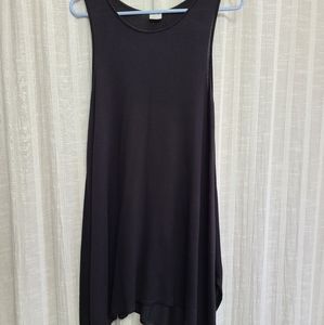 Womens black mini swing dress